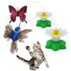 Giocattolo per gatti Simulazione Giocattolo elettrico rotante Farfalla Divertente Bastone per gatti Stuzzica automaticamente il gatto Colibrì Giocattolo per animali domestici