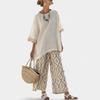 1116 neues 1D Europäischer und Amerikanischer Stil Große Größe Locker Freizeit Damen Sommer Mode Meeresurlaub Strand Zweiteiliges Set