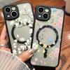 Flowers Magnetic Case For iPhone 16 15 14 13 12 Pro Max 11 For Magsafe Wireless Charging Shockproof TPU Matte Clear Phone Cover