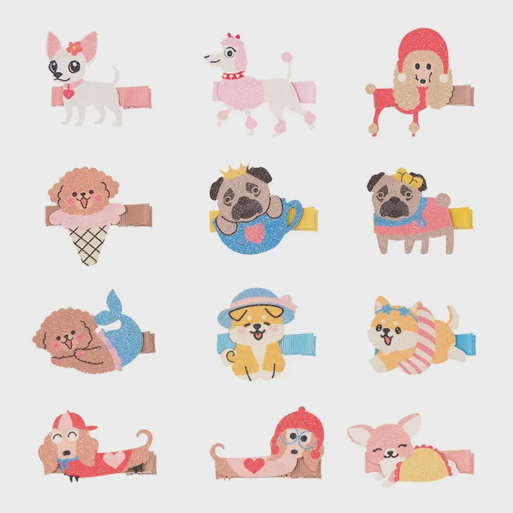 Summer Cartoon Pet Dog Hairpin: Super Cute Animal Parent-Child Holiday Hair Accessories for Babies