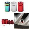 4Pcs Tire Valve Stem Cover Caps Aluminum Car Wheel Air Pressure Valve Cap