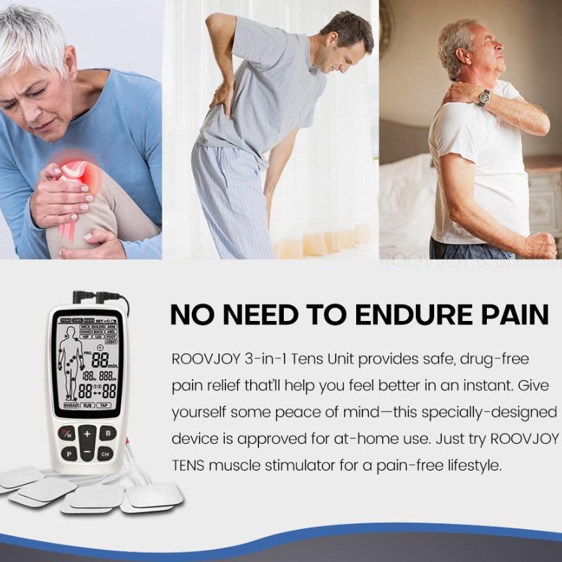 16 Pads Einheit 3 in 1 Heimgebrauch EMS-Stimulator Wiederaufladbar Dual-Kanäle Schmerzlinderung Elektroden Physiotherapiegerät