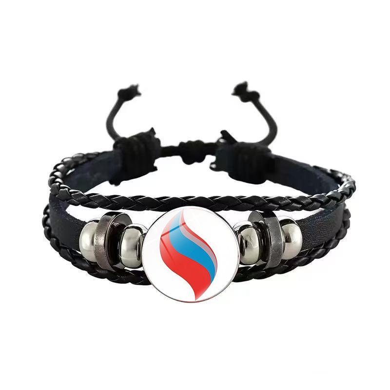 Pokémon Pikachu Black Leather Anime Bracelet