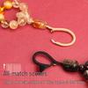 Zhenqiao Five Elements Pixiu Keychain: Wood, Fire, Earth, Metal, Water Crystal Pendant.