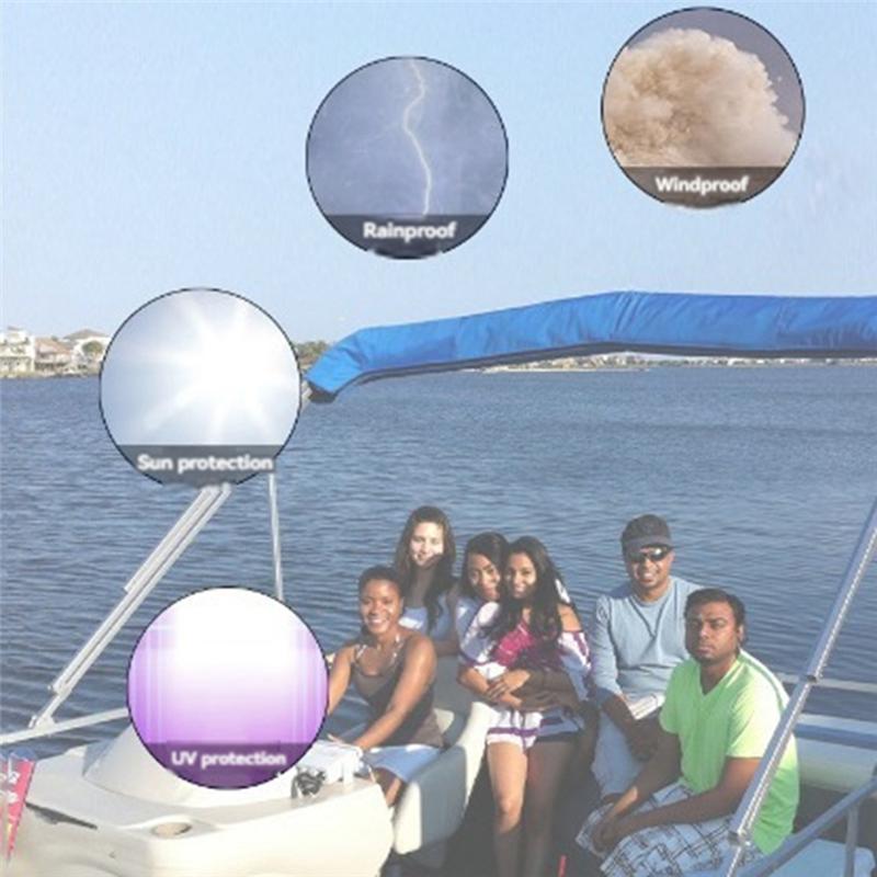 AT-Boat Top Cover,Oxford Cloth Bimini Top Yacht Cover, Sunshade Boat Awning Strong Protection Agat UV Rays,61-72Inches