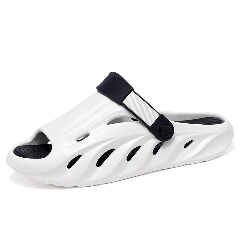 Fashion Men's Summer Outdoor Thick Bottom Slip-On Shoes Anti-Odor Anti-Slip Clog Shoes Comfortable Sensation Beach Sports Sandals