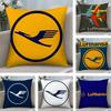 Pillow Case L-Lufthansa German Airlines Sofa Short Plush Double-sided HD Printing Room Home Office Gift Cushion Cover