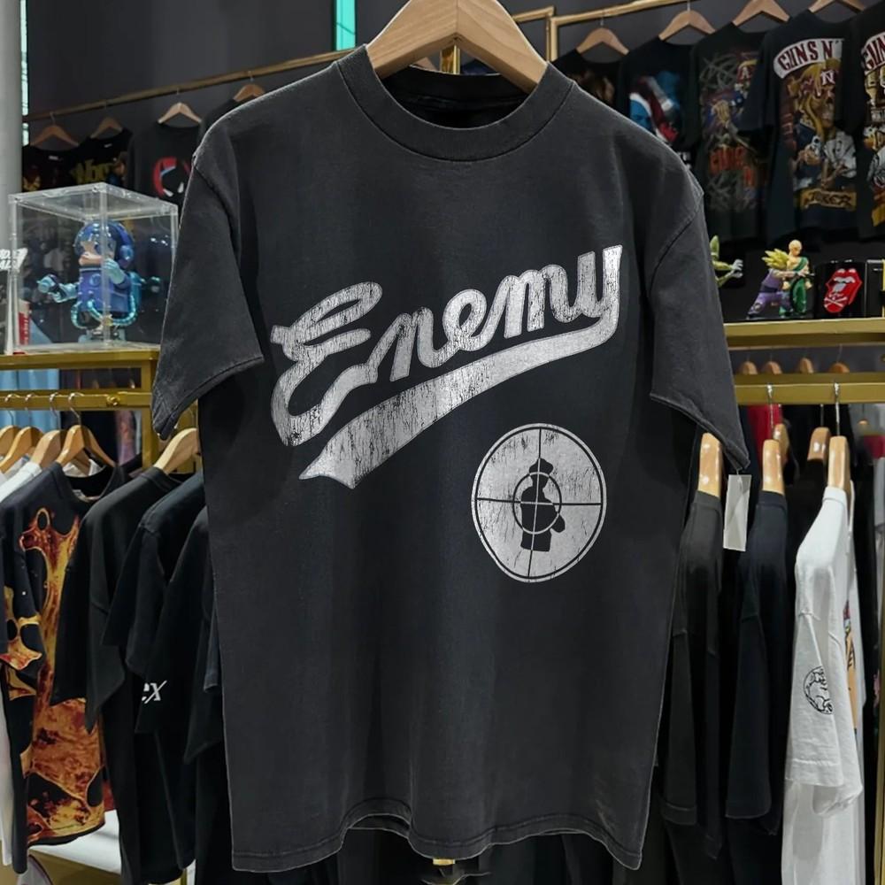 1991 Public Enemy Мишень Редкая Выцветшая Черная Футболка Мужская L Унисекс Футболка XXL