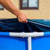 INTEX Rectangular Frame Pool Cover 28036 (for 260 x 160 cm pools) Rectangular, Debris Repellent, Water Stain Prevention, 2.6m Size
