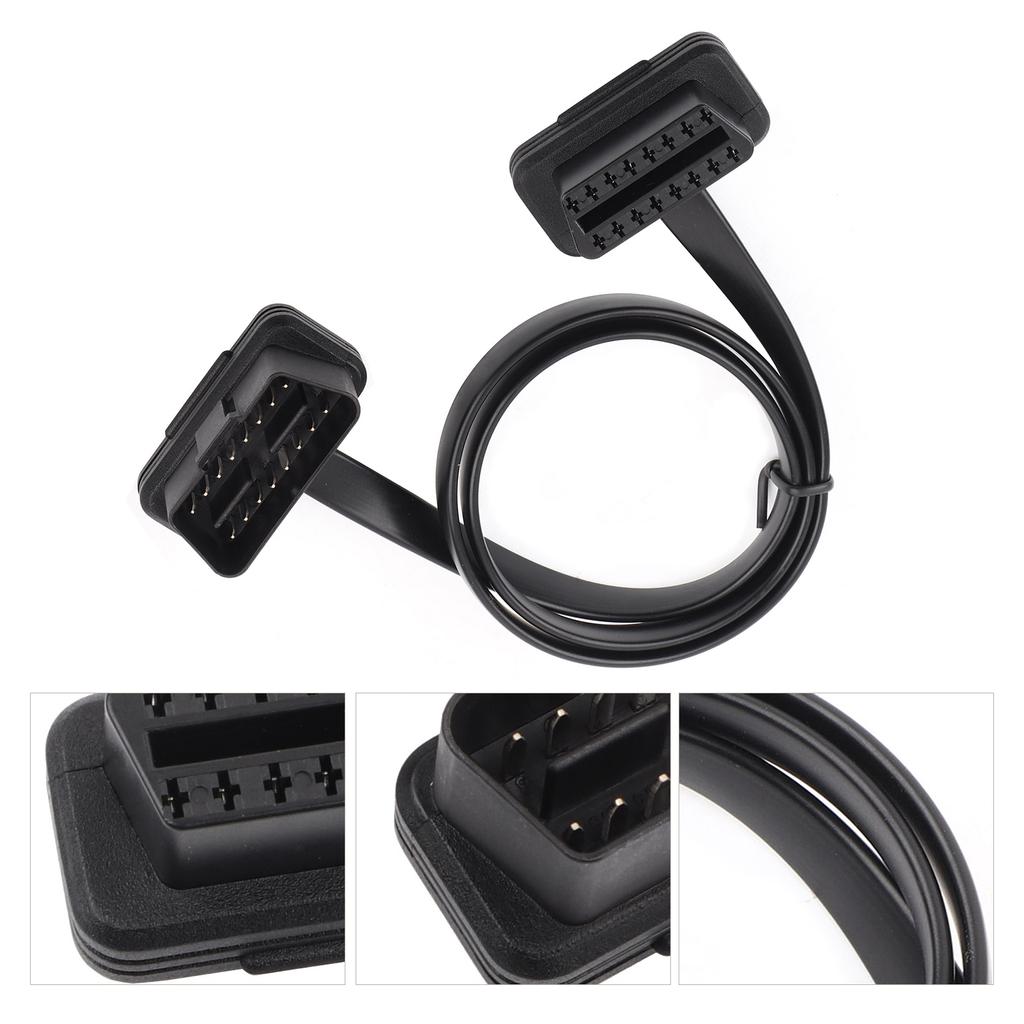 Car Auto 16 Pin Male to Female Extension Cable Diagnostic Adapter 30cmCelsius12inch Length