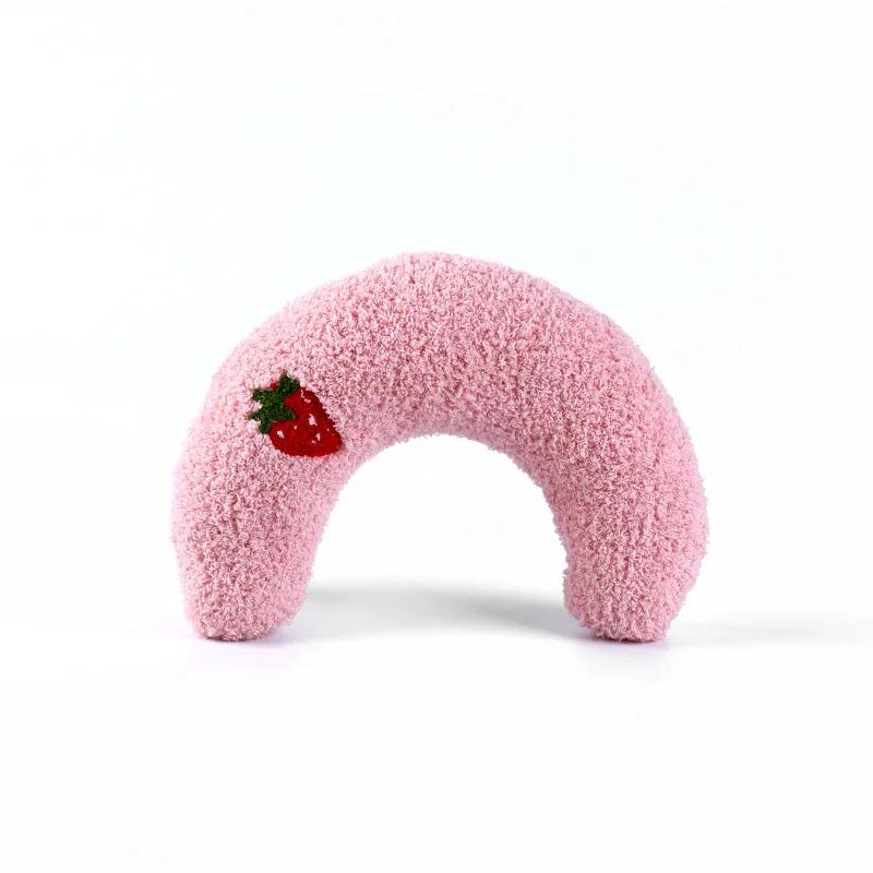 

Cat Toy Pillow U-shaped Protection Cervical Neck Deep Sleep Pet Pillow Dog Cat Throw Pillow Pet Supplies рожевий