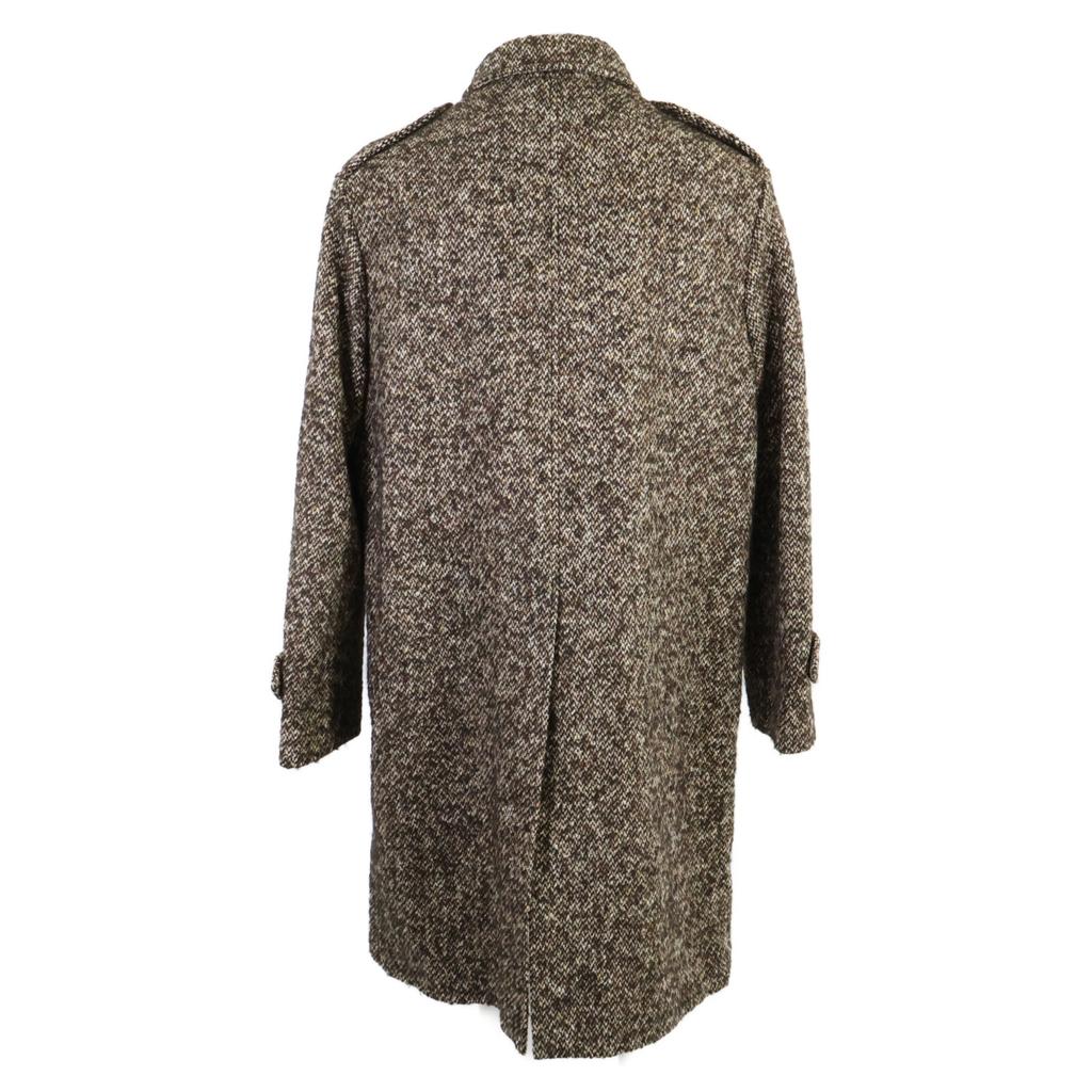 Celine Excellent Condition, Domestically Authorized 2M038043K Tweed Tube Mac Coat 52 BrownUsed