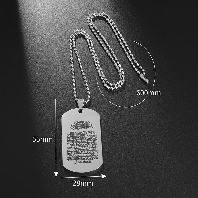 Stainless Steel Necklace New Hot Selling Mens Personalized and Fashionable Mullis Pendant