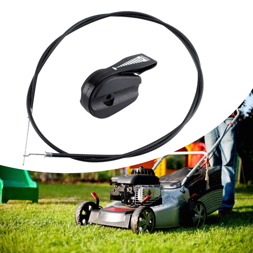 65" Rasenmäher Gaszug Universell Set mit Kontrollschalter Hebelgriff für Rasenmäher Kabelreparatur
