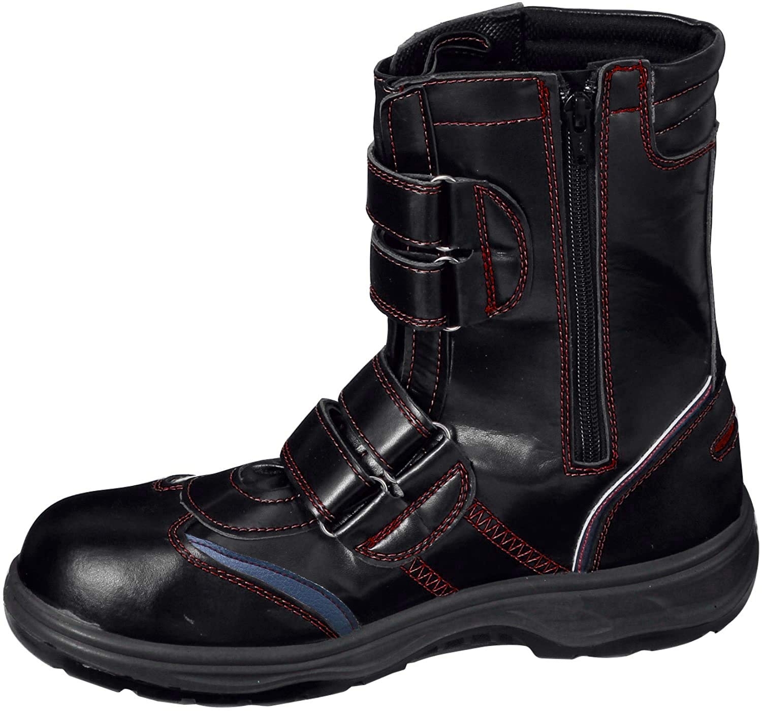 Xebec Safety Work Safety Boots with Closure and Side Easy Size Shoes Shoes 85204 Hook-and-Loop Zipper OnOff Red 245cm 9290₽