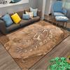 Teppich mit Dinosaurier-Fossilienmuster, Einzigartige Heimdekoration für Jurassic-Liebhaber, Geeignet als rutschfeste Spielmatte für Wohnzimmer- und Schlafzimmer-Sofas