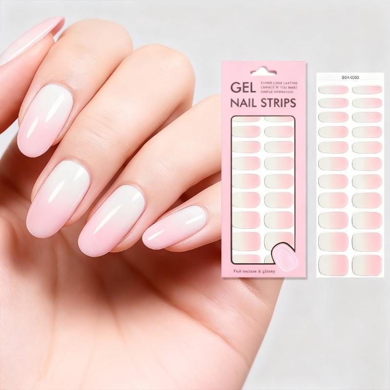 Quickly dry SelfAdhesive Nail Art Stickers Soft Waterproof Materials Gel Nail Strips For Daily Use And Special Occasions
