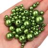 50-1000pcs Round ABS Imitation Pearl Beads Army Green Loose Spacer Beads With Hole For Jewelry Making DIY Bracelets Necklace
