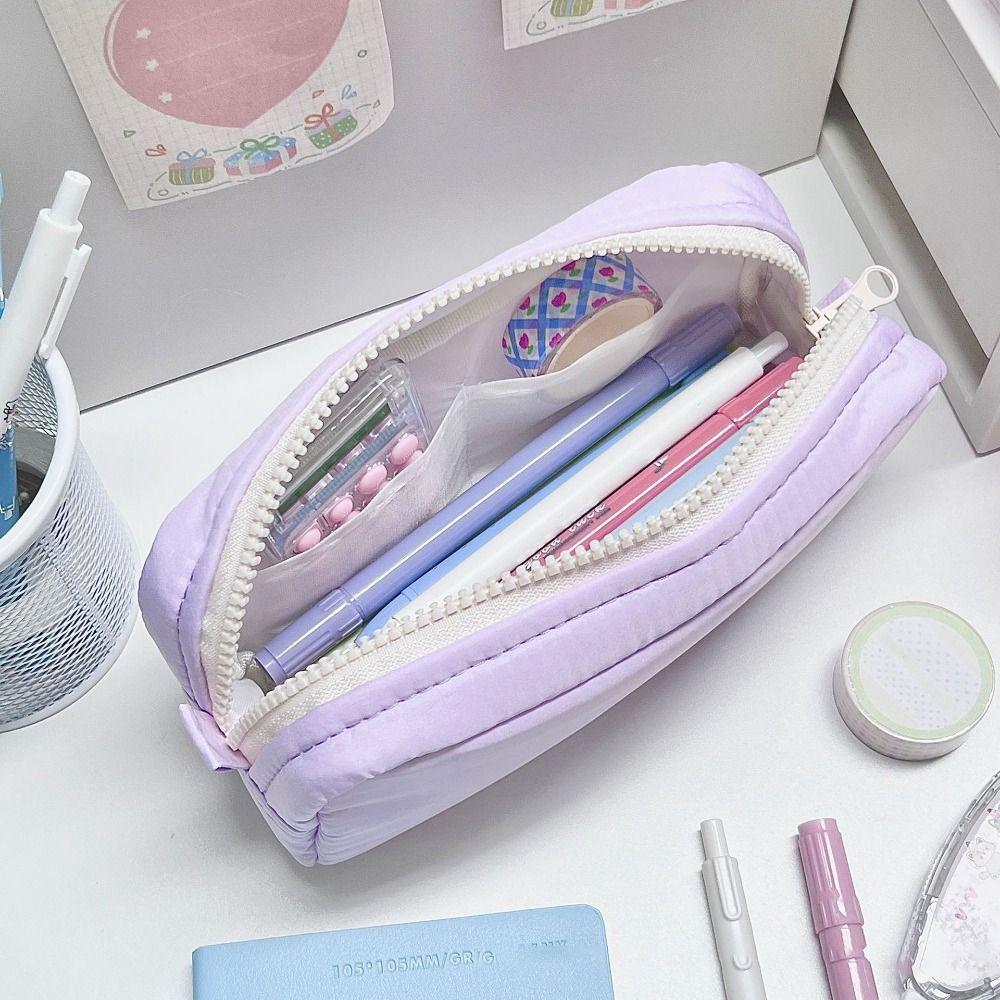 Large Capacity Pen Bag Zipper Design Stationery Bag High Quality Pencil Case  School Office