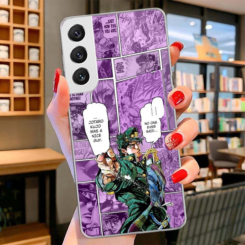 

JoJo Bizarre Adventure Anime Cover Phone Case For Samsung Galaxy S26 S25 Edge S24 Ultra S23 S22 Plus S21 S20 FE Soft Fundas Shel Samsung S25 Plus