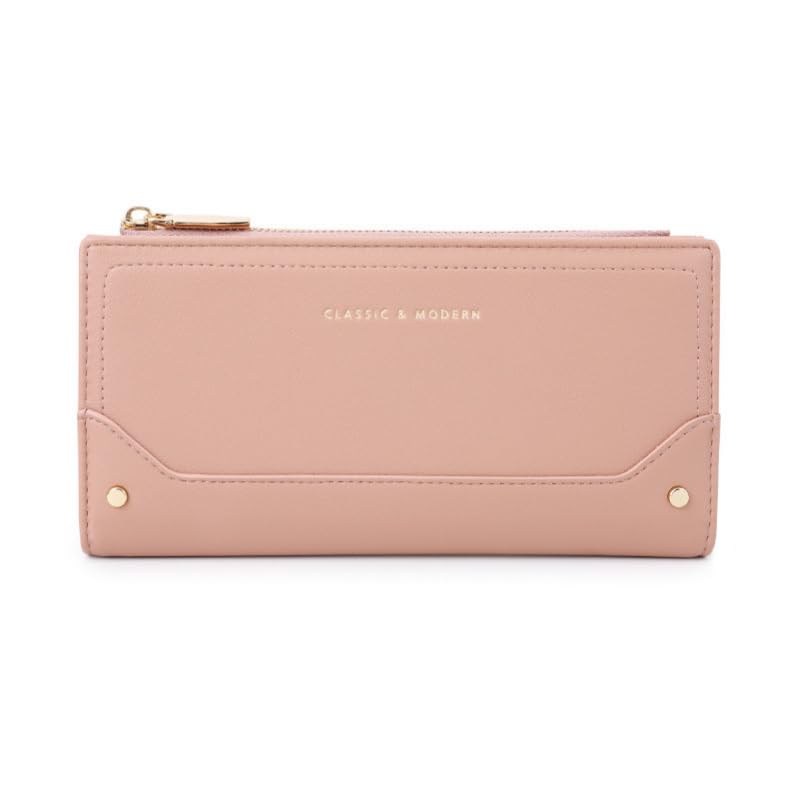 

EMY-li ladies long wallet Thin bi-fold lightweight (pink)