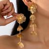 Charming Petal Tassel Earrings: Elegant Minimalist Fashion