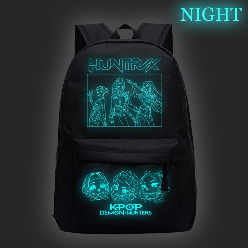 Witch Hunters Peripheral Printed Backpack Lightweight Ridge Protection Primary and Secondary School Students Campus Trend Luminous School Bag