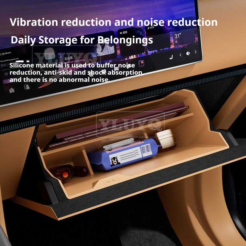 For 2026 For 2026 ZEEKR 9X Front Passenger Glove Box Storage Organizer Silicone Storage Box Interior Modification Accessory