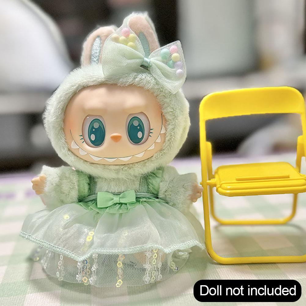 For 17cm Labubu Doll Clothes Fashion Clothes Hoodies Doll Clothes Hoodies Dolls Accessories Cute Decoration Little Cloths