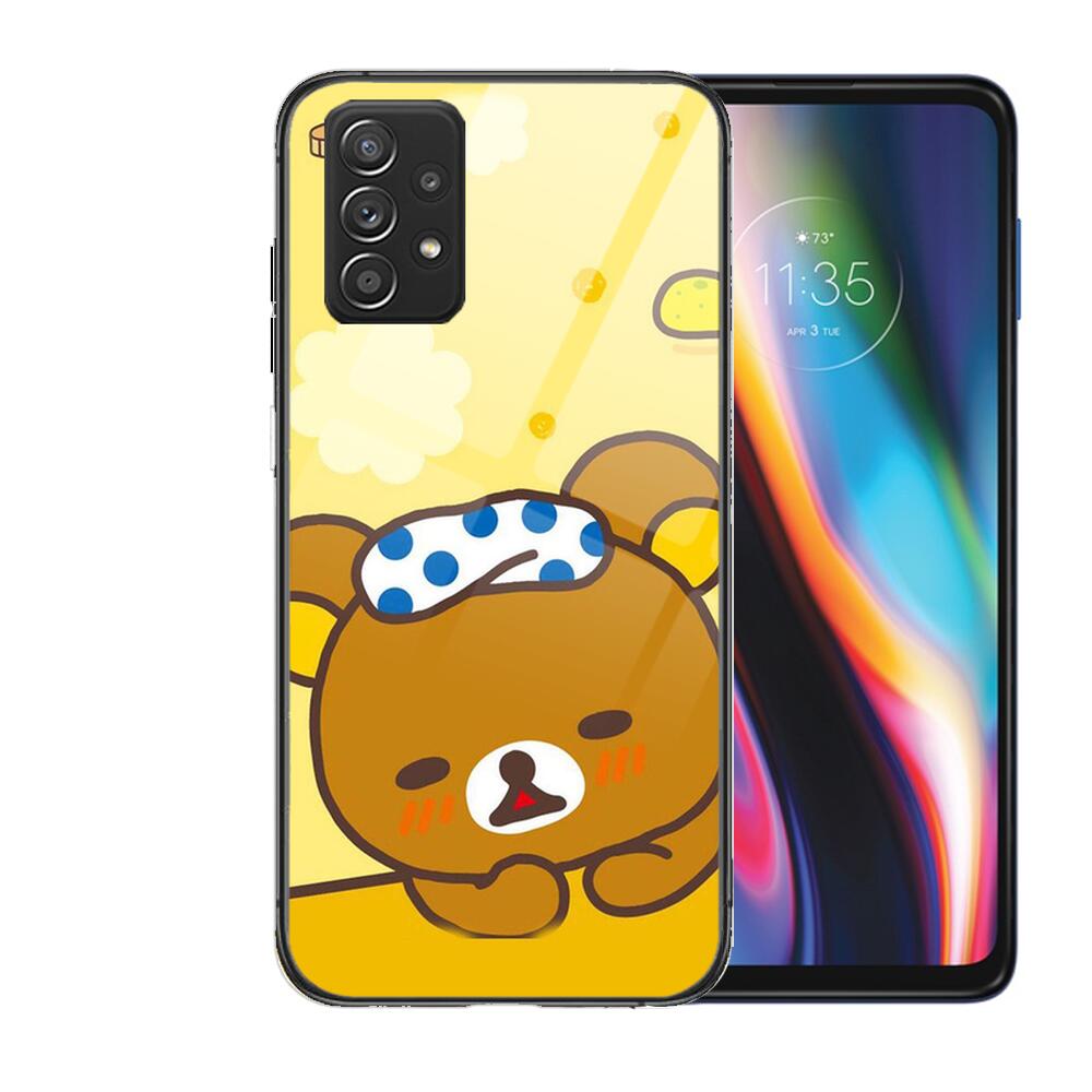 

TOPLBPCS милый rilakkuma закаленный стеклянный чехол для телефона Samsung Galaxy A51 A71 A60 A70S A70 A80 A21S A41 A20E A50 A30S 5g A32 A40S Galaxy A21S