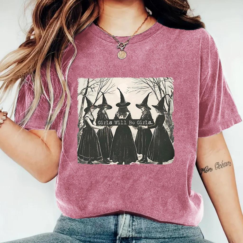 European & American Summer Women's Crew Neck Short Sleeve Casual Fashion 'Girl Is Girl' T-shirt