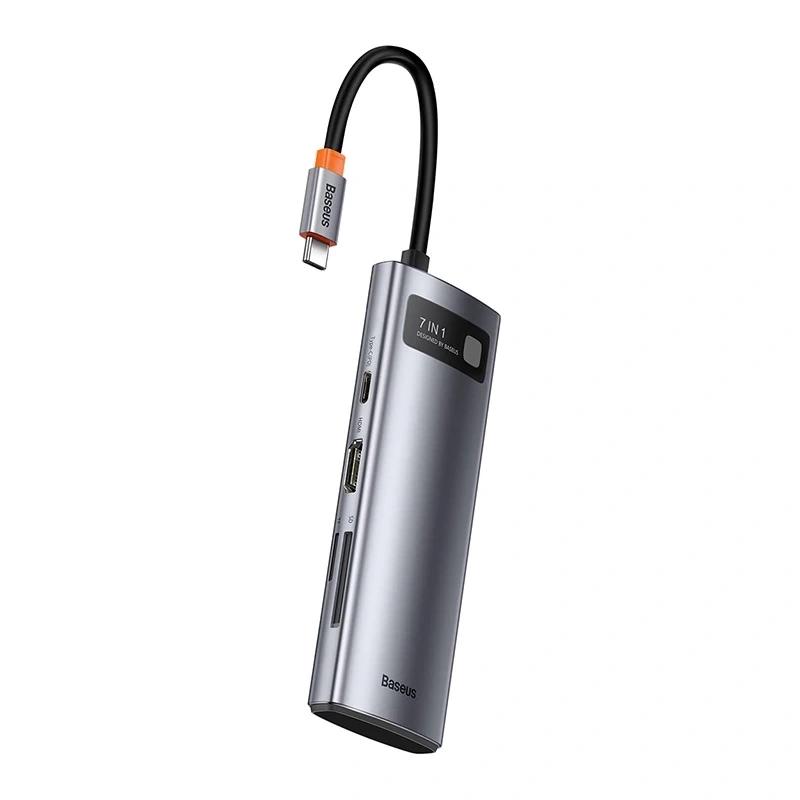 Adapter 7W1 Baseus Hub Usb-C Na 2X Usb 3.0 + Hdmi + Usb-C Pd
