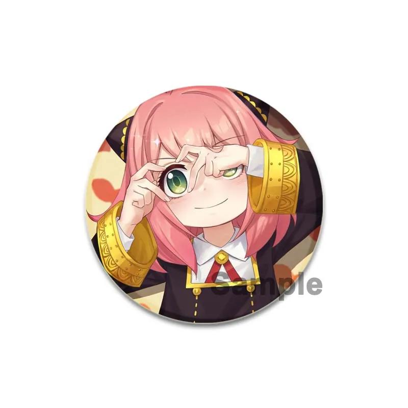 32/44/58mm SPY X FAMILY Enamel Pin Cute Anime Brooches Anya Forger Cute Head Lapel Pins Cartoon Badge Backpack Hat Jewelry Accessories Gift
