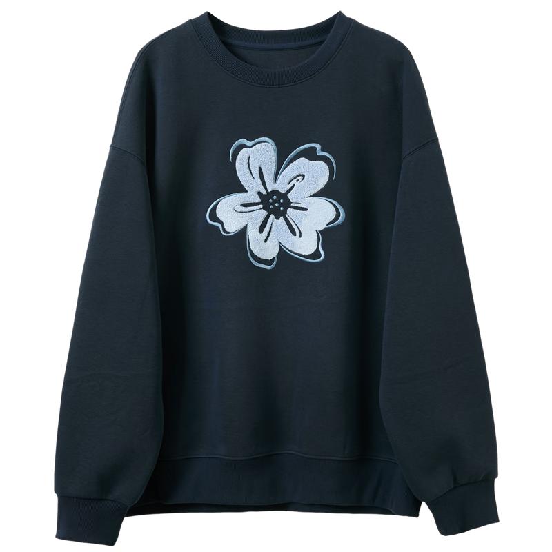 

Sancai 2026 Spring Vintage Flower Towel Embroidery Sweatshirt XL