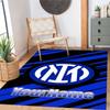 Inter Milan Customize Text Floor Rug Office Rug Suitable for Foyer Game Room Hallway Dormitory Antislip Carpet Decorate Offices Best for Christmas