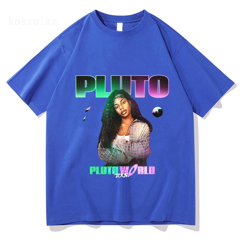 PLUTO WORLD Tour 2025 T-shirt Loose Casual Singer Graphic Tshirts Cotton Fashion Women Men Tee-shirt Streetwear Print Clothing