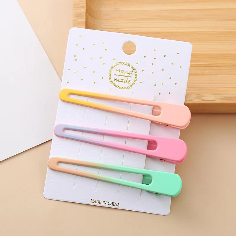 Dopamine Korean Minimalist Milk Coffee Hairpin for Women - Seamless Edge Side Bangs Clip for Frizzy Hair