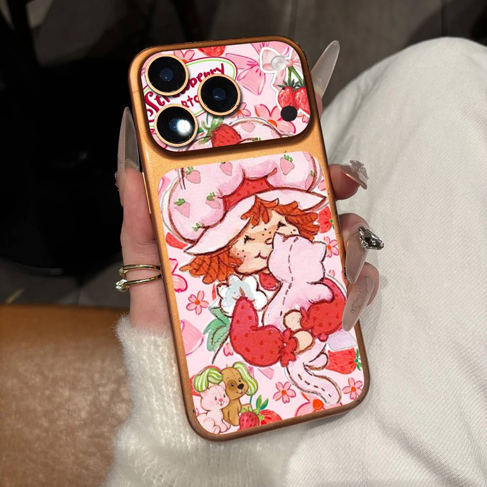 Animated S-Strawberry S-Shortcake For IPhone 17 Pro 17 Pro Max Rear Skin Wrap Decal Protective Sticker