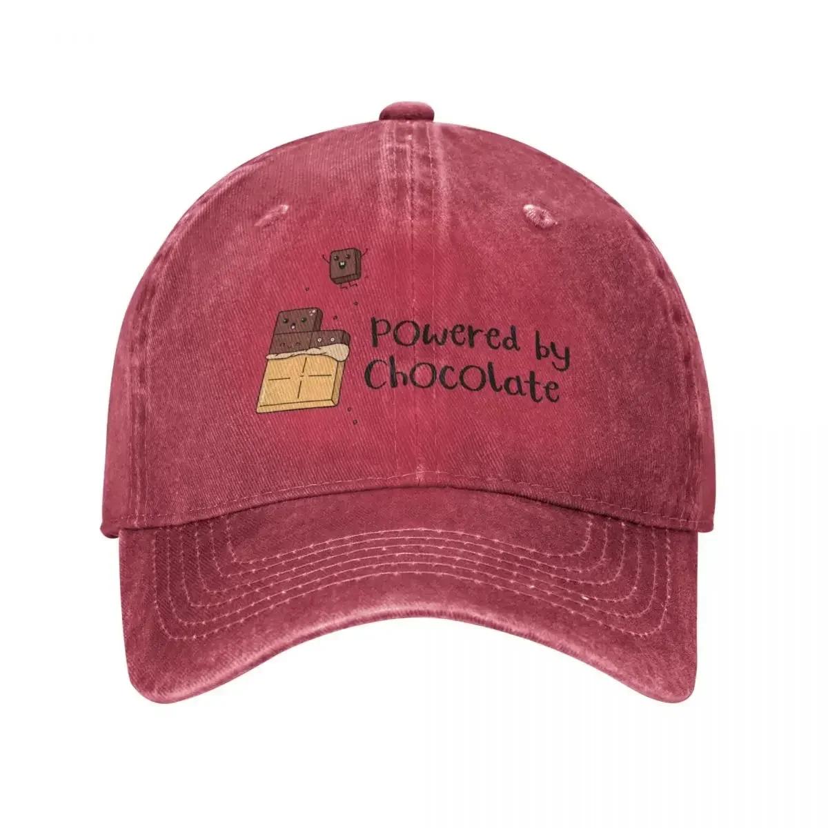 Powered by chocolate kawaii design Baseball Cap Brand Unisex Caps Hiking Hat WomenS Beach Outlet UnisexS
