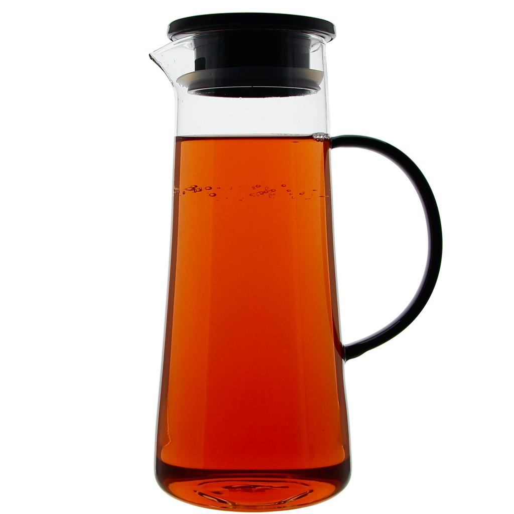 GLASS JUG FOR WATER JUICE TEA HOT 1.3L