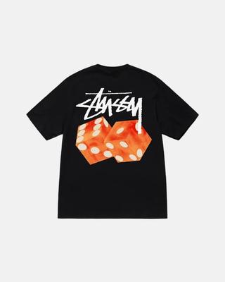 STUSSY DICED OUT DICE CZARNY LOGO KOSZULKA ROZMIAR ŚREDNI Unisex Koszulka