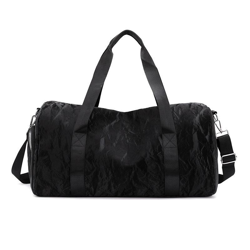 Fashionable and Elegant, Dark-patterned, Large-capacity Hand-held Travel Bag with Dry and Wet Separation, Shoe Compartment, Fitness Bag with Handle