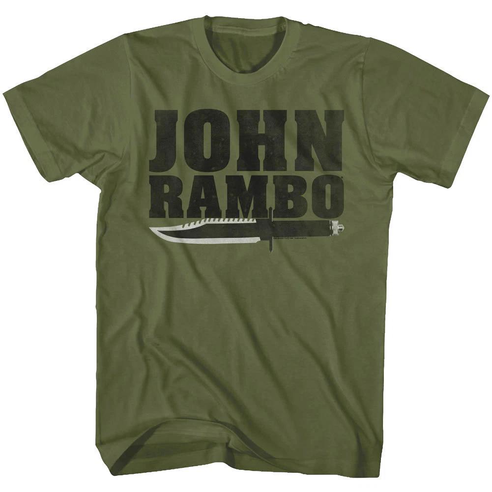 John Rambo Knife Movie Poster Men s T Shirt Army Military Blade Machete S