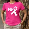 Ottobre Indossiamo Rosa Maglietta Stampata Regalo Consapevolezza Cancro al Seno Donna Top a T