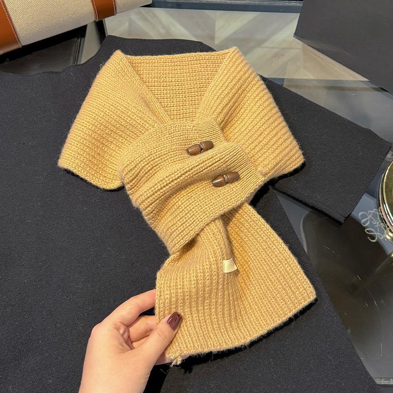 Вязаный шарф женский шерстяной зимний теплый шарфы яркий однотонный дизайн утолщенный шаль мягкая длинная пашмина шея 15x80cm