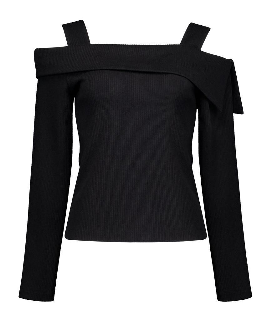 Myuleus Off-Shoulder Strap Knit [Black]