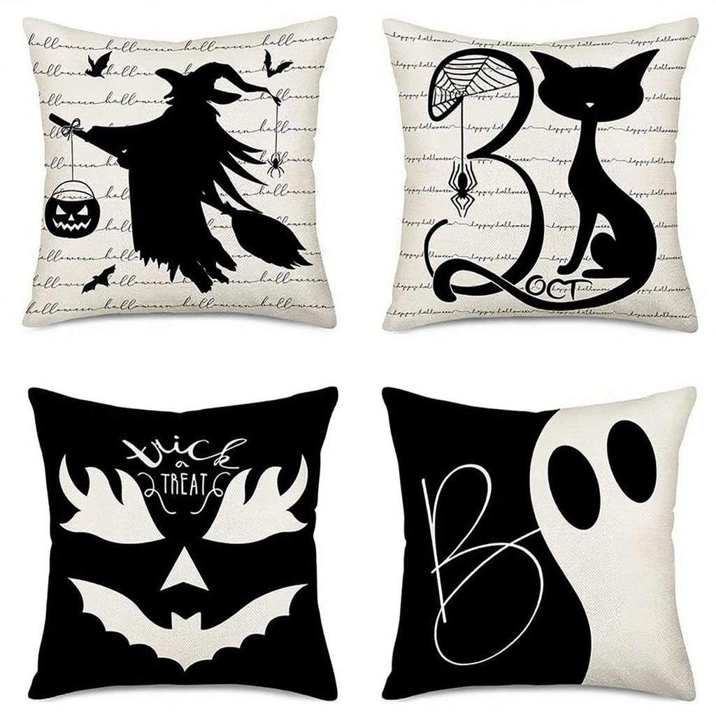Halloween Pillowcase Pumpkin Skull Funny Ghost Cushion Cover Sofa Living Room Decoration Pillow