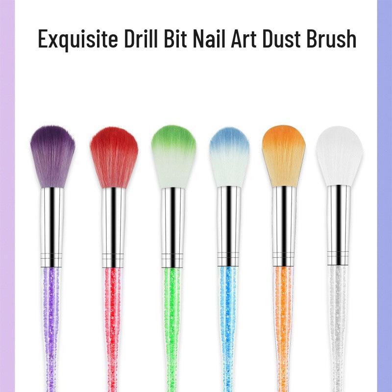 

Colorful Long Handle Nail Art Dust Brush фіолетовий