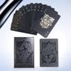 Black Rose Deck Poker Cărți de joc din plastic rezistent la apă înghețat Colecția Texas Poker Șah comemorativ Cadou practic de petrecere