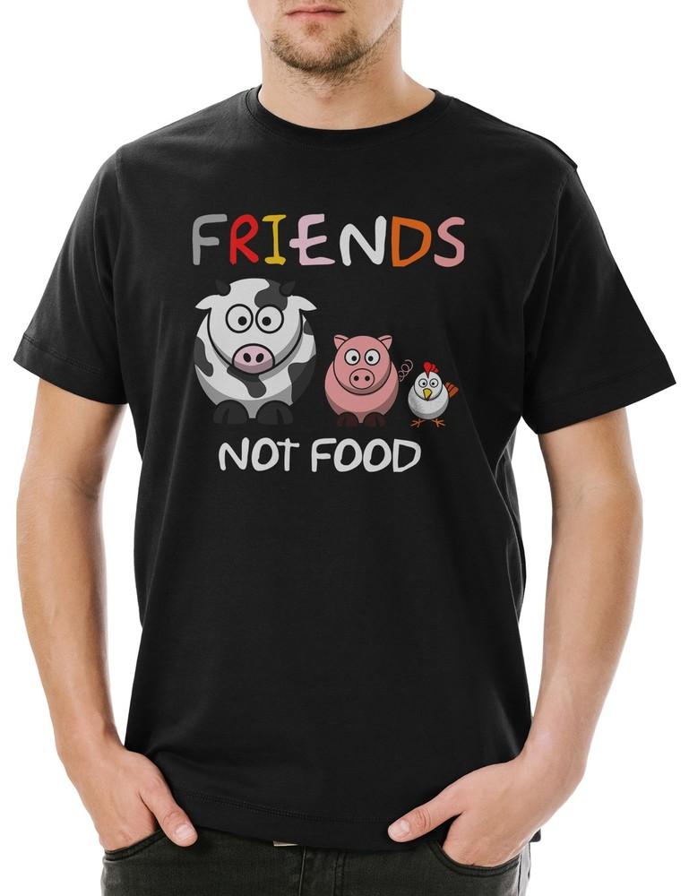 

Friends Not Food Comic Herren T-Shirt Veganer Speziesismus Vegan Vegetarier 2XL